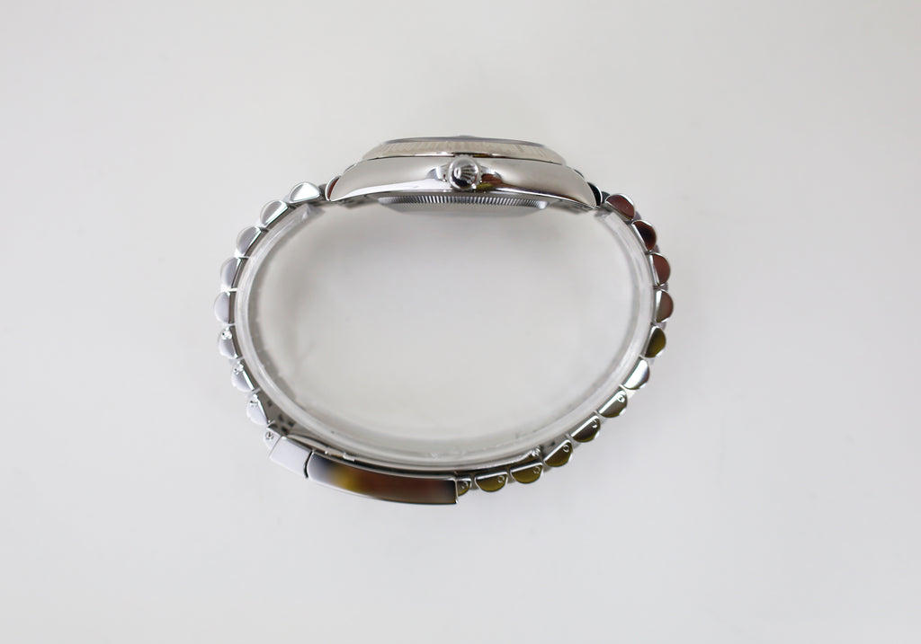 Rolex Steel and White Gold Datejust 31 Watch - Fluted Bezel - Mint Green Index Dial - Jubilee Bracelet - 278274 mgij