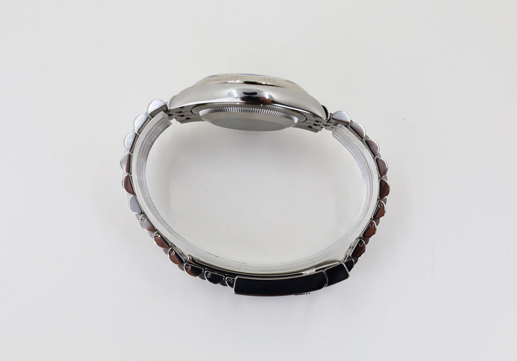 Rolex Steel and White Gold Datejust 31 Watch - Fluted Bezel - Mint Green Index Dial - Jubilee Bracelet - 278274 mgij