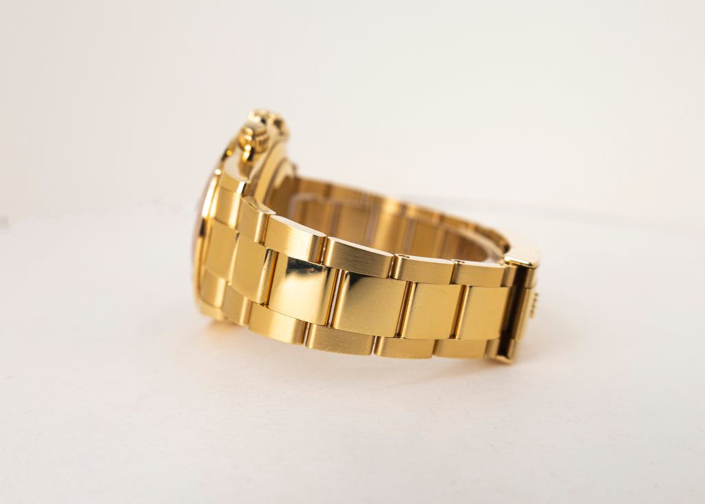 Rolex Daytona Yellow Gold Green Index Dial Yellow Gold Bezel Oyster Bracelet 116508