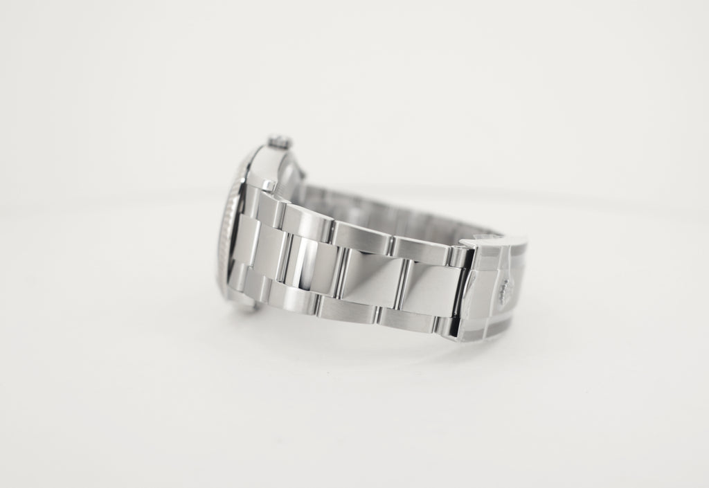 Rolex Datejust 36 White Gold/Steel Black Index Dial & Fluted Bezel Oyster Bracelet 126234