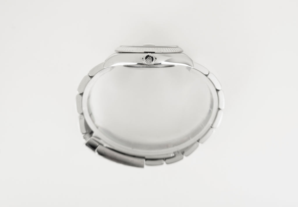 Rolex Datejust 36 White Gold/Steel Black Index Dial & Fluted Bezel Oyster Bracelet 126234