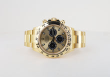 Load image into Gallery viewer, Rolex Daytona Yellow Gold Champagne/Black Index Dial Yellow Gold Bezel Oyster Bracelet 116508
