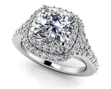 Load image into Gallery viewer, Andrea Love Cushion Cut Engagement Ring Lab-Grown Diamond  with 1.58 ct. (1.00 ct. center diamond)