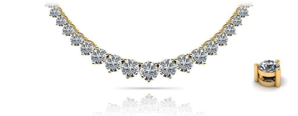 Graduated Shiny Link Lab-Grown Diamond Necklace with 2.00 ct.(finished)