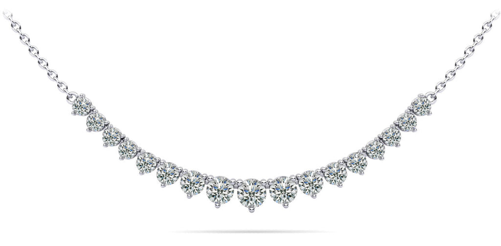 Graduated Red Carpet Diamond Necklace With Chain Lab-Grown Diamond  with 2.01 ct.(finished)