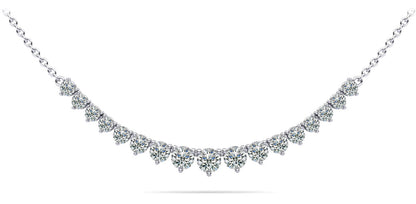 Graduated Red Carpet Diamond Necklace With Chain Lab-Grown Diamond  with 2.98 ct.(finished)