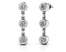 Load image into Gallery viewer, Six Stone Diamond Drop Earrings Diamond  with 0.96 ct.(finished) 3.5mm