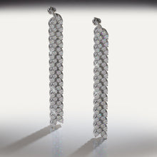 Load image into Gallery viewer, Diamond Drop Leaf Diamond Earrings with 5.88 ct.(finished) 3mm