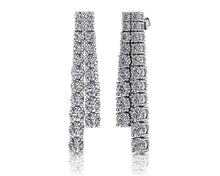 Load image into Gallery viewer, Graduated Diamond Double Row Earrings Diamond  with 3.83 ct.(finished)