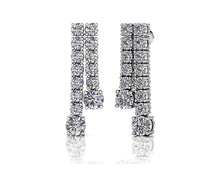 Load image into Gallery viewer, Double Strand Graduated Diamond Dangle Earrings Diamond  with 2.44 ct.(finished) 2.5mm, 4mm