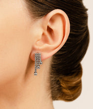 Load image into Gallery viewer, Triple Strand Diamond Dangle Drop Diamond Earrings with 2.21 ct.(finished) 2mm, 3.5mm