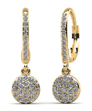 Load image into Gallery viewer, Sparkle Cluster Diamond Earrings with 0.61 ct.(finished) 1.1mm, 1.5mm