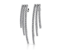 Load image into Gallery viewer, Triple Strand Diamond Earrings Diamond  with 1.98 ct.(finished) 1.6mm