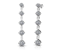 Load image into Gallery viewer, Graduated Diamond Journey Earrings Diamond  with 1.40 ct.(finished)