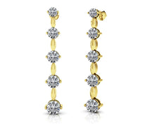 Load image into Gallery viewer, Graduated Diamond Journey Diamond Earrings with 1.40 ct.(finished)