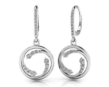 Load image into Gallery viewer, Diamond Wave Hoop Earrings Diamond  with 0.66 ct.(finished)