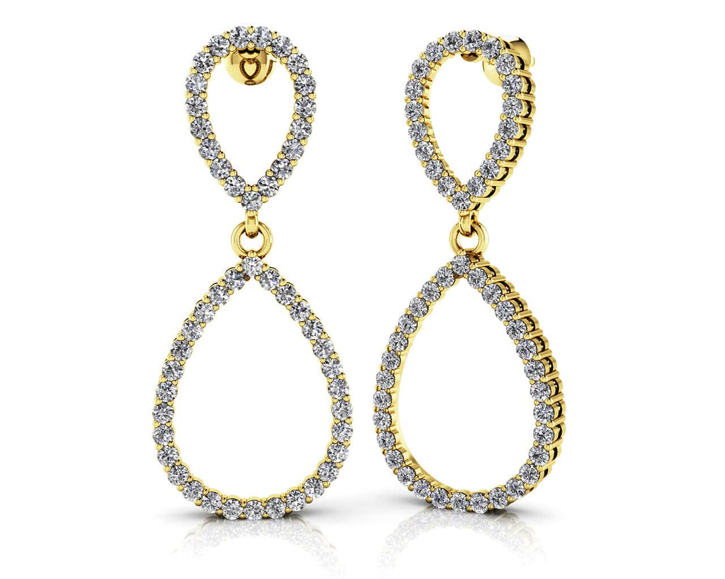 Diamond Figure Eight Diamond Earrings with 0.78 ct.(finished) 1.2mm