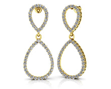 Load image into Gallery viewer, Diamond Figure Eight Diamond Earrings with 0.78 ct.(finished) 1.2mm