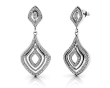 Load image into Gallery viewer, Wavy Double Drop Diamond Earrings Diamond  with 0.93 ct.(finished) 1mm, 1.2mm, 1.6mm