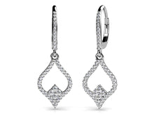 Load image into Gallery viewer, Diamond Lined Pendant Earrings Diamond  with 0.77 ct.(finished) 1.2mm, 1.6mm