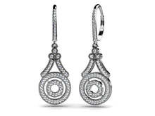 Load image into Gallery viewer, Decorative Diamond Drop Earrings Diamond  with 0.78 ct.(finished) 1mm, 1.1mm, 1.5mm