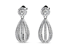 Load image into Gallery viewer, Dreamy Diamond Drop Earrings Diamond  with 2.28 ct.(finished) 1.1mm, 1.7mm, 2.5mm