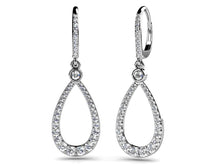 Load image into Gallery viewer, Diamond Lined Designer Teardrop Earring Diamond  with 1.96 ct.(finished)