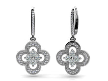 Load image into Gallery viewer, Lucky Blossom Diamond Drop Earrings Diamond  with 0.87 ct.(finished) 1.0mm, 2.6mm