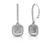 Load image into Gallery viewer, Day To Night Diamond Drop Earrings Diamond  with 1.80 ct. (2X0.50 ct. center diamonds)