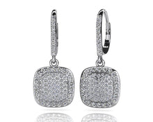 Load image into Gallery viewer, Square Shaped Diamond Cluster Earrings Diamond  with 1.51 ct.(finished) 1.0mm, 1.2mm, 1.5mm