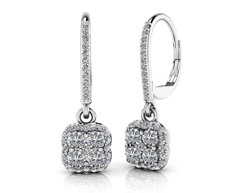 Lucky In Love Diamond Drop Earrings Diamond  with 1.14 ct.(finished) 1mm, 2.9mm