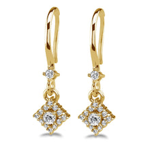 Load image into Gallery viewer, Diamond Filled Diamond Drop Diamond Earrings with 0.41 ct.(finished) 1.2mm, 2mm, 2.7mm