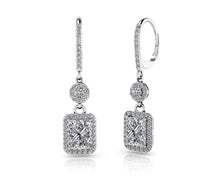 Load image into Gallery viewer, Love Spell Diamond Drop Earrings Diamond  with 3.74 ct. (2X1.50 ct. center diamonds)