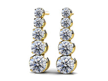 Load image into Gallery viewer, Vertical Journey Diamond Earrings with 0.53 ct.(finished)