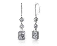 Load image into Gallery viewer, Extravagant Diamond Drop Earrings Diamond  with 4.00 ct. (2X1.50 ct. center diamonds)