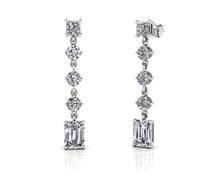 Load image into Gallery viewer, Elegant Multi Shape Diamond Earrings Diamond  with 3.80 ct.(finished) 7x5mm, 3.5mm, 3.8mm