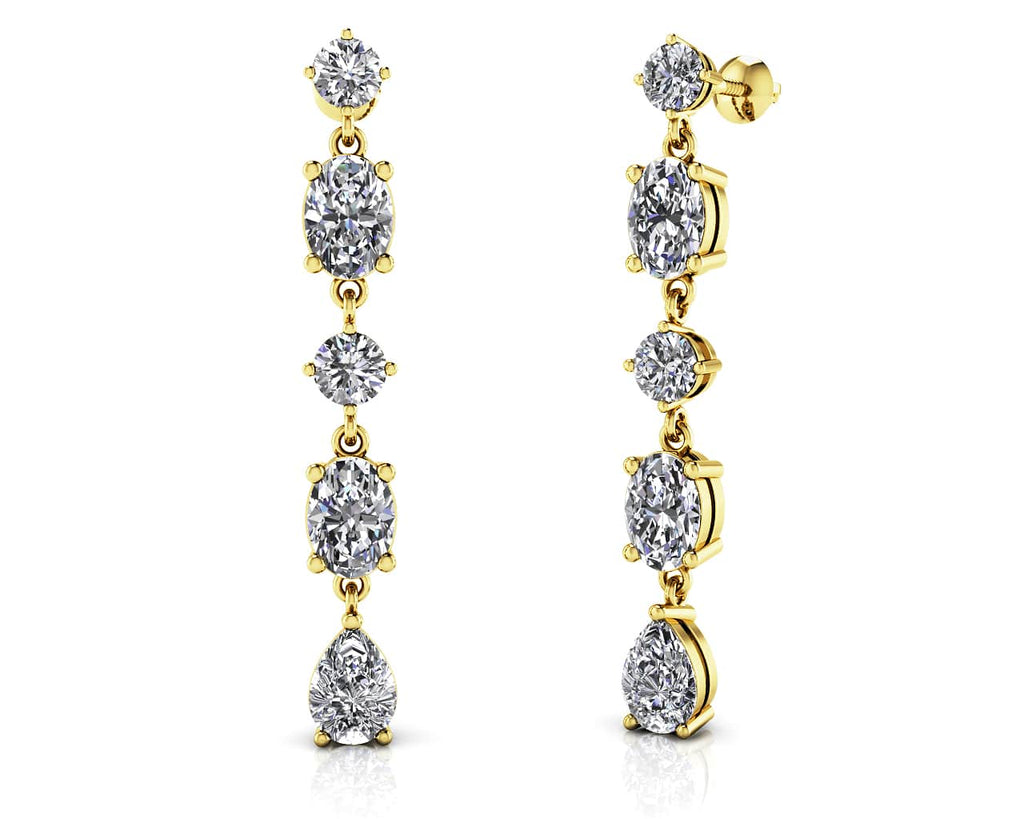 Celebration Diamond Drop Diamond Earrings with 5.98 ct.(finished)