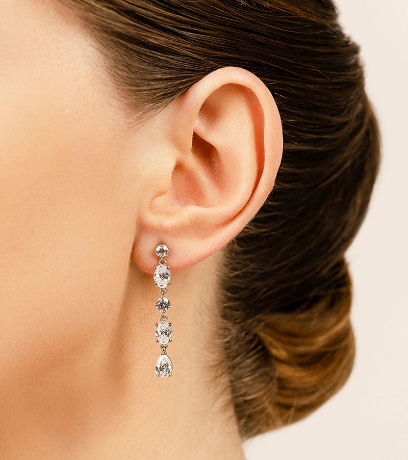 Celebration Diamond Drop Diamond Earrings with 5.98 ct.(finished)