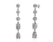 Load image into Gallery viewer, Moonlight Multi Shaped Diamond Drop Earrings Diamond  with 4.40 ct.(finished)