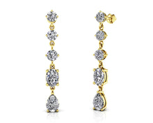 Load image into Gallery viewer, Moonlight Multi Shaped Diamond Drop Diamond Earrings with 4.40 ct.(finished)