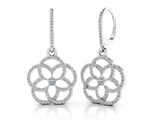 Load image into Gallery viewer, Love Blossom Diamond Earrings Diamond  with 1.11 ct.(finished) 1mm, 2.7mm