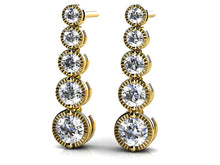 Load image into Gallery viewer, Milgrain Edge Diamond Journey Diamond Earrings with 0.53 ct.(finished)