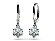 Load image into Gallery viewer, Six Prong Solitaire Diamond Drop Earrings Diamond  with 1.00 ct.(finished) 5.0mm