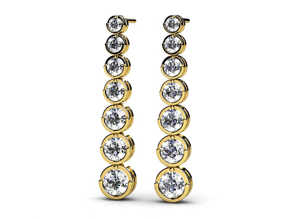 Single Strand Diamond Earrings with 0.71 ct.(finished)
