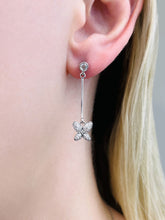 Load image into Gallery viewer, Butterfly Drop Bar Diamond Earrings with 0.56 ct.(finished)