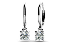 Load image into Gallery viewer, Classic Four Prong Diamond Drop Earrings Diamond  with 2.00 ct.(finished) 6.5mm