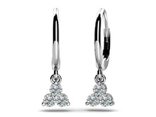 Load image into Gallery viewer, Trillium Diamond Drop Earrings Diamond  with 0.36 ct.(finished) 2.5mm