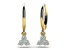 Load image into Gallery viewer, Trillium Diamond Drop Diamond Earrings with 0.63 ct.(finished) 3.0mm