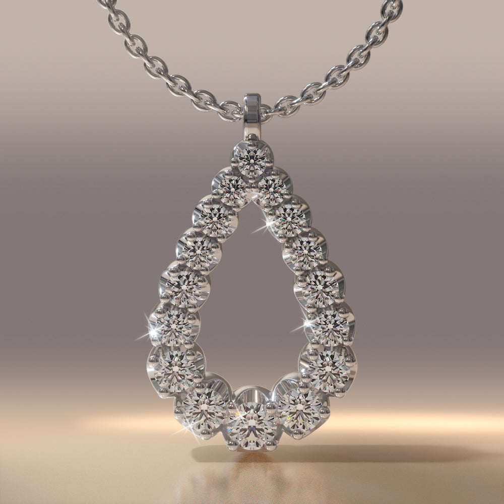 Brilliant Cut Graduated Diamond Pendant with 1.06 ct.(finished)