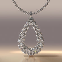 Load image into Gallery viewer, Brilliant Cut Graduated Diamond Pendant with 1.06 ct.(finished)